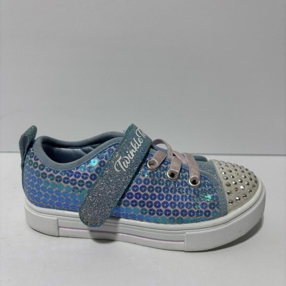 Skechers Twinkle Toes Toddlers’ Twinkle Sparks Blue Sneakers, Girls’ Size 10 M - Picture 1 of 6